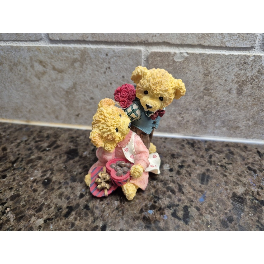 Vintage Collectible AVON Lovable Teddies SARA & THEODORE A GIFT OF LOVE